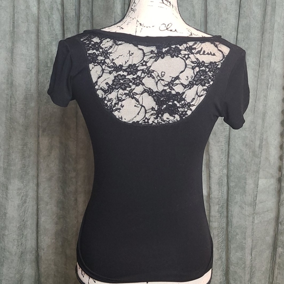 D&G t-shirt black with crystals and lace back - Picture 7 of 12